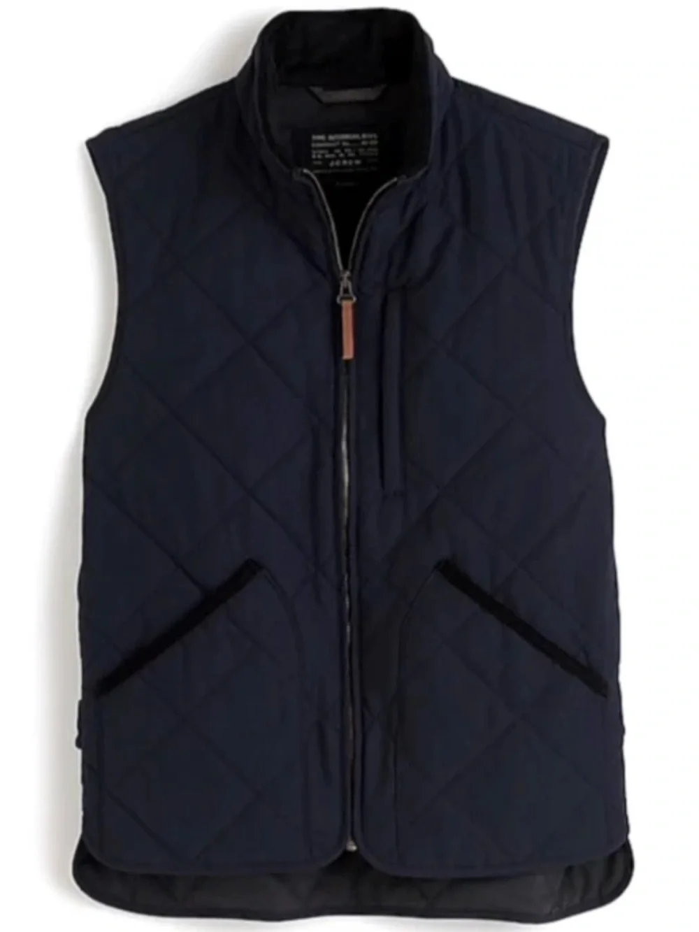 NWT J.Crew Sussex Quilted Vest Mens XL Navy Blue PrimaLoft Insulated Full Zip